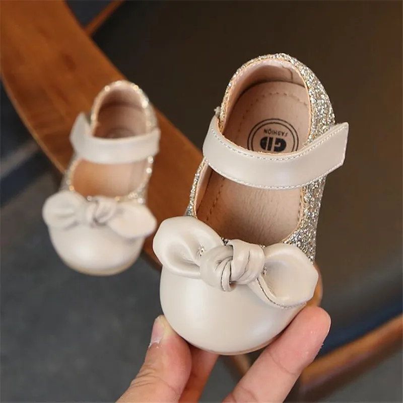 Weoneit/обувь принцессы для малышей с бантом, милая кожаная обувь для маленьких девочек, весенне-Осенняя обувь для девочек на свадьбу и вечеринку