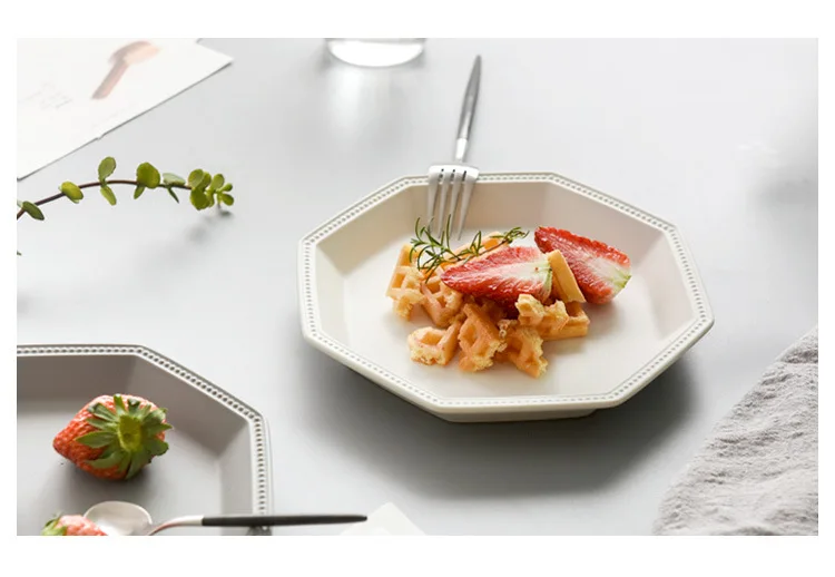 1PC Ceramic Steak Dish Fruit Dessert Plate Western-style Food Steak Plate dishes and plates sets snack dish OK 0890 1PC Ceramic Steak Dish Fruit Dessert Plate Western-style Food Steak Plate dishes and plates sets snack dish OK 0890