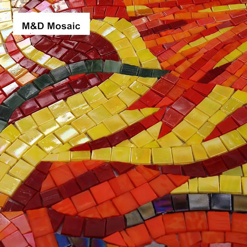 Luxury Customized Hand Cut Shiny Glimmer Ice Jade Gl Sunflower Luxury Customized Hand Cut Shiny Glimmer Ice Jade Gl Sunflower Art Mural Mosaic Wall Decoration Floor Tile In Wallpapers From Home Improvement On
