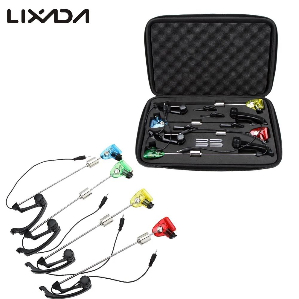 Lixada Fishing Swinger Bit индикатор аварийных сигналов набор светодиодный с подсветкой 4 шт.