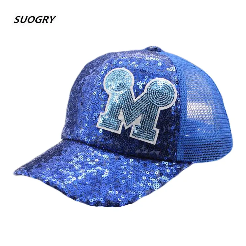 

New Sequin Children Kids Summer Sun Hats Baseball Caps Boy Girl M Net Beach Cap Summer Visor Hat Mesh Snapback Baseball Caps