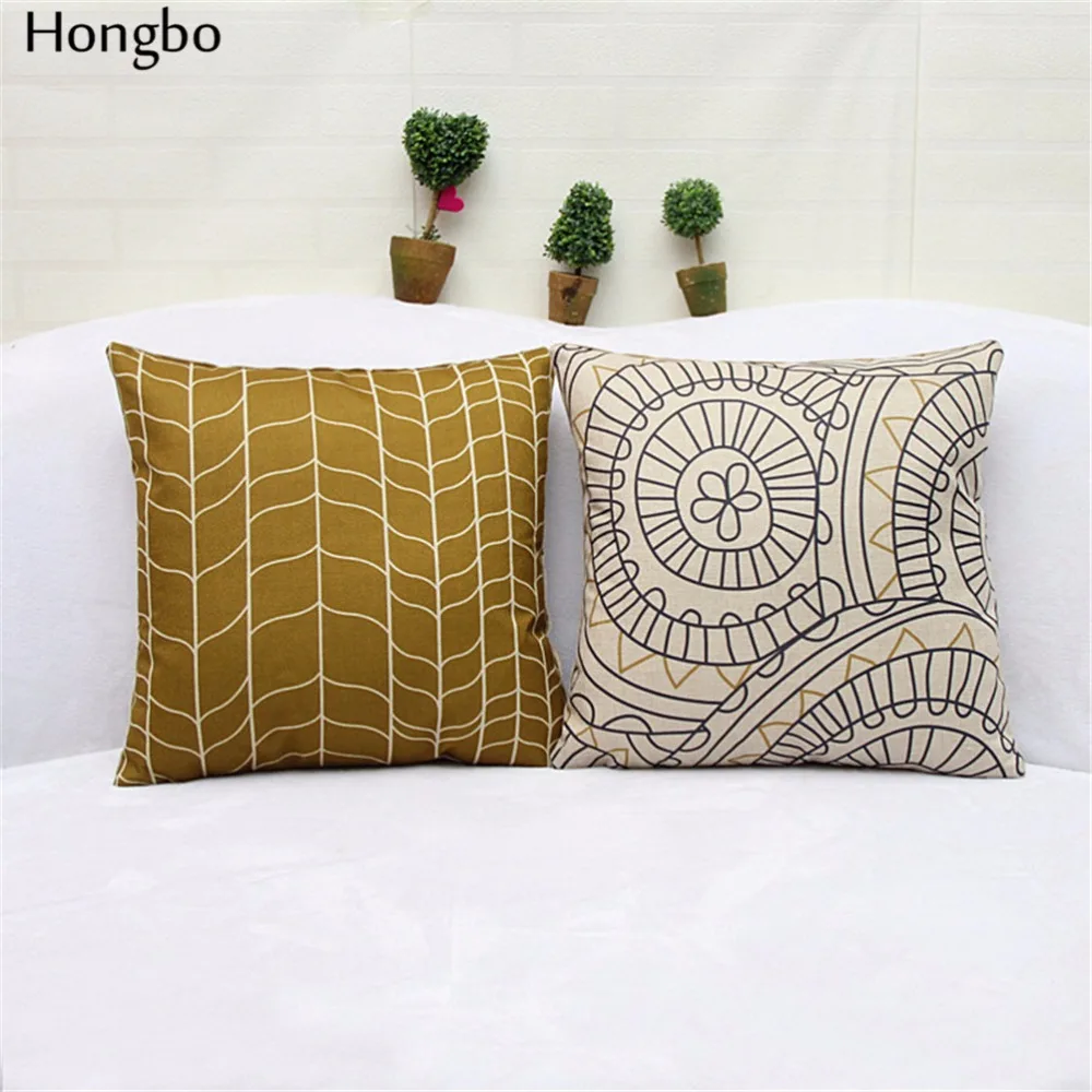 Hongbo Decorative New Design Abstract Geometric Throw Pillowcase Pillow