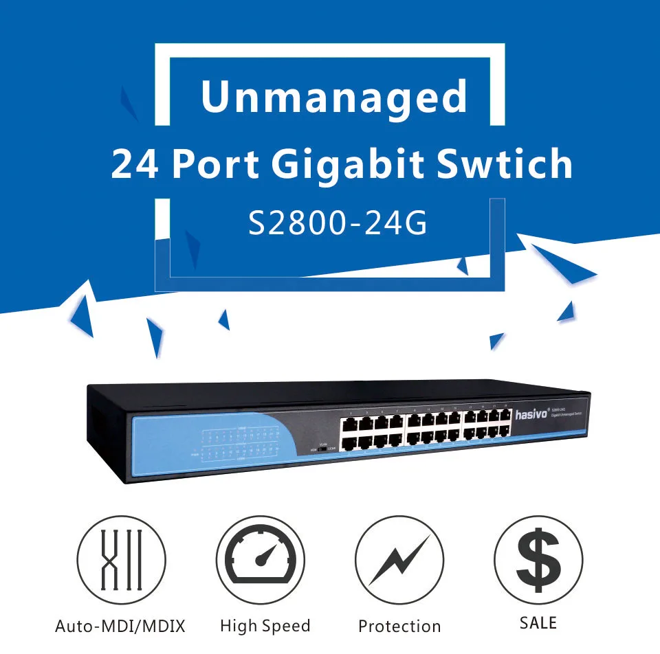 24 порта RJ45 сетевой коммутатор Ethernet 10/100/1000 Мбит/с Ethernet коммутатор гигабитный коммутатор для ip-камеры