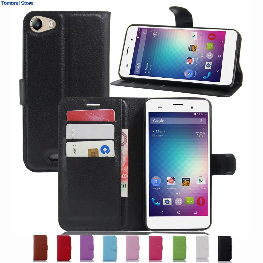 New Luxury Original PU Leather Case For BLU Dash M2 BluM2 Flip Shell Back Cover With Card Holder