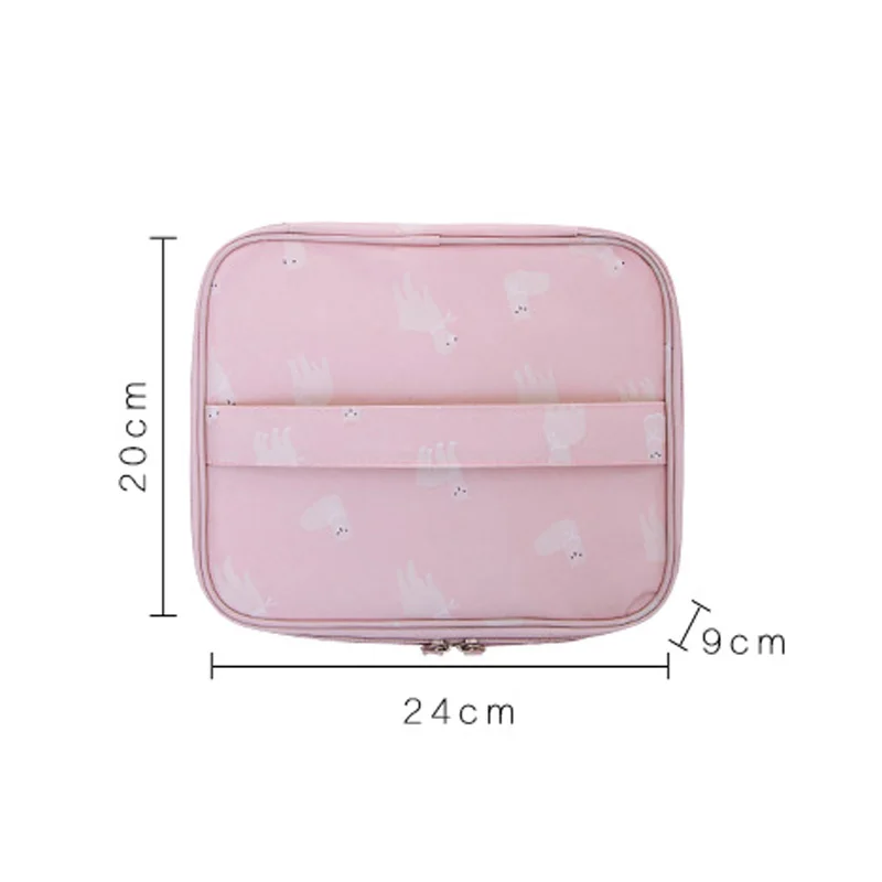 LXHYSJ العلامة التجارية فلامنغو التجميل حقيبة التجميل المنظم حقائب للزينة السفر المحمولة سعة كبيرة الماكياج حقيبة