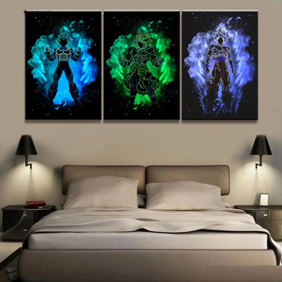 

Dragon Ball Z diamond painting full square round drill 3pcs diy embroidery mosaic cross stitch Children Room Unique Gift WW001