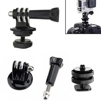 

1/4'' Hot Shoe Adaptor + Tripod Mount + Screw For GoPro Hero 2 3 3+ DSLR Cameras