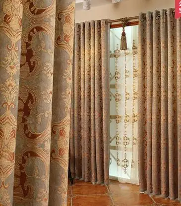 

Shading custom curtains bedroom windows European high-grade products chenille curtains thickened