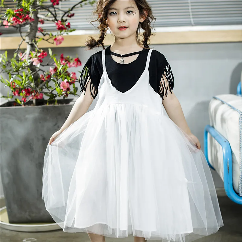2017 New Fashion Korean style vest sleeve tutu Dress Party Birthday