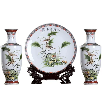 

Antique Jingdezhen Ceramic Vase Set Classical Chinese Landscape Patterns Traditional Handmade Vase Flower Vases Porcelain Vase