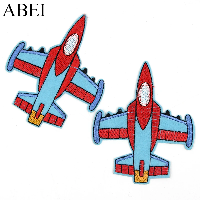 

10pcs/lot Iron On Airplane Stickers Sewing Cartoon Vehicles Patches Diy Apparel Garment Backpack Appliques Handmade Material