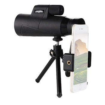 

10x50 High Power HD Monocular Telescope with Phone Clip and Aluminum Tripod for Bird Watching Stargazing Travelling MJZ12