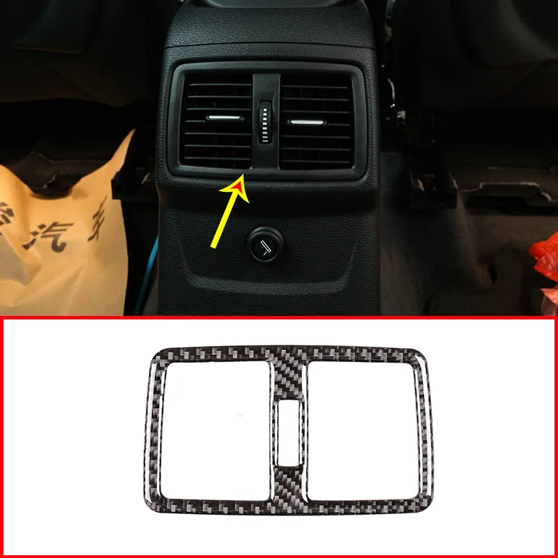 

Real Carbon Fiber For BMW X1 F48 2016-2019 Car Rear Row Air Conditioning Vent Frame Trim Accessories