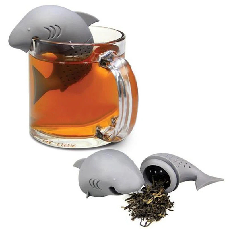 

Shark Design Tea Infuser Silicone Heat Resistant Loose Leaf Tea Strainer Reusable Coffee Tea Filter Diffuser Teaware Accessories