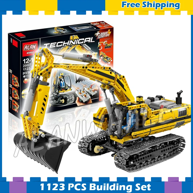 

1123pcs New Techinic Remote Controlled Motorized Excavator 20007 DIY Model Building Kit Blocks Gifts Sets Compatible With lego