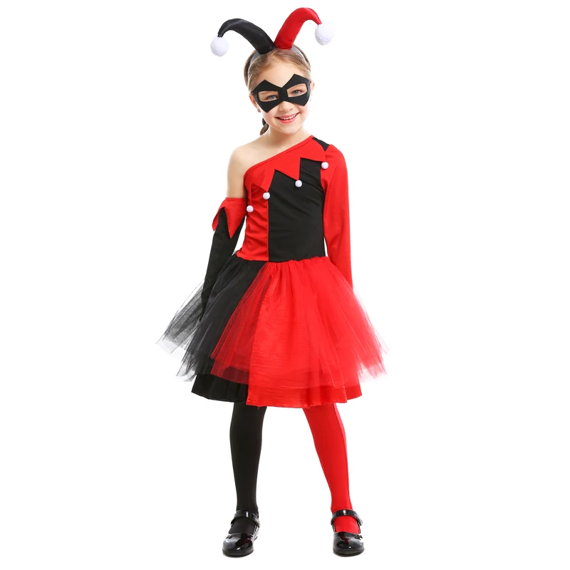 Halloween Kids Costume Girls Cosplay Funny Clown Harry Movie Fancy Dress Children Party Costumes Role-playing dance performance |