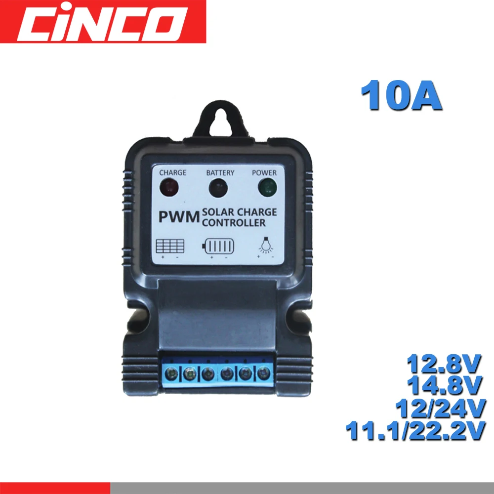 

10A 11.1V 22.2V 12.8V 14.8V 24V 12V Solar Charger controller PWM 10 A 18650 Li-ion Lithium LiFePO4 Battery charger Regulators PV