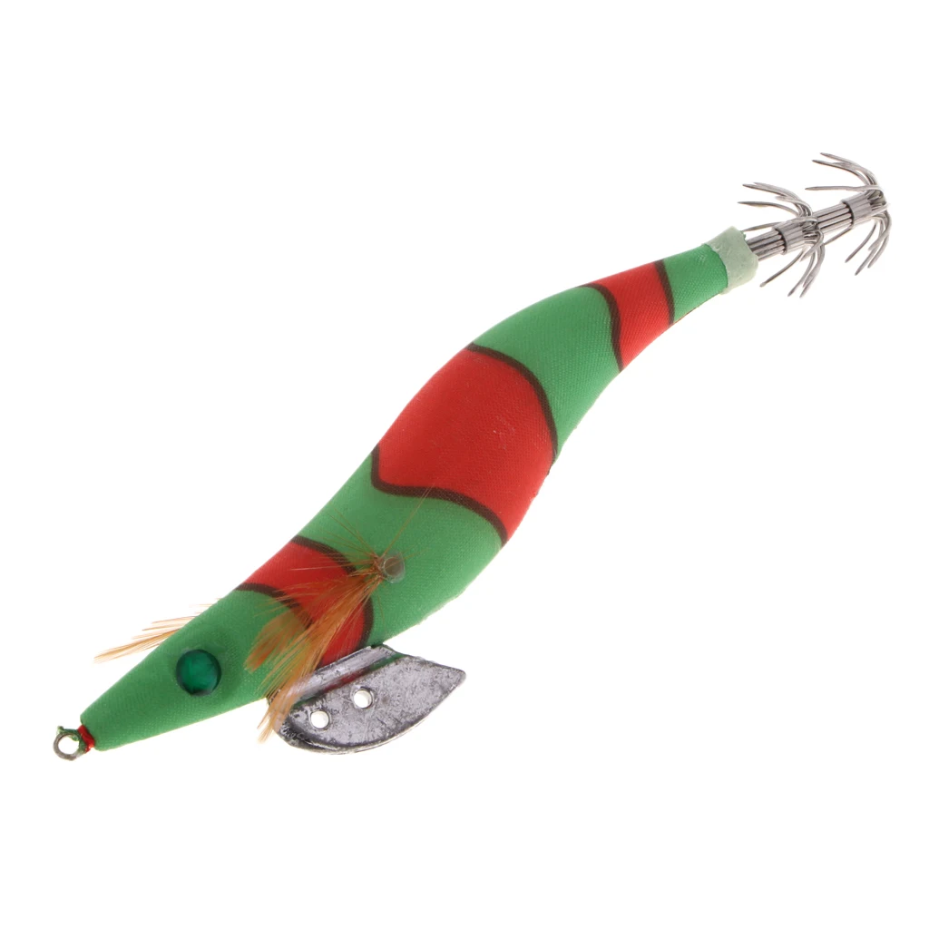 3.5# Squid Jigs Glow in Dark Luminous Fishing Lures Artificial Baits Shrimp Squid Jigs Hooks 13.5cm 21g 