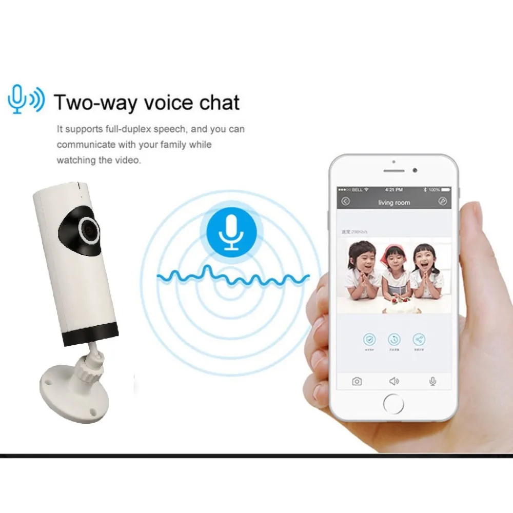 

1801 180 Degree Panoramic WiFi Smart Camera Security Night Vision Monitor Support Android iPhone iOS System New Arrival