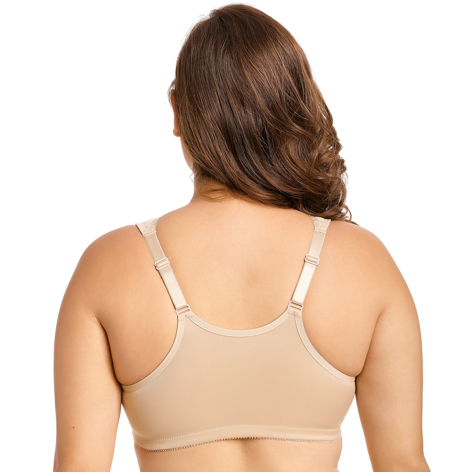 wireless sports bra with front closure