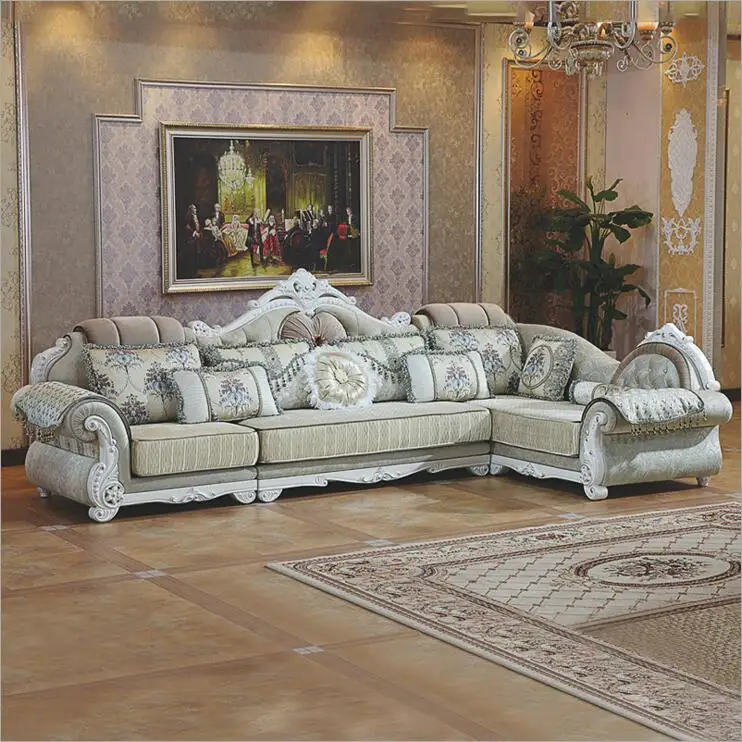 cheap living room furniture modern fabric sofa European sectional sofa set a1269