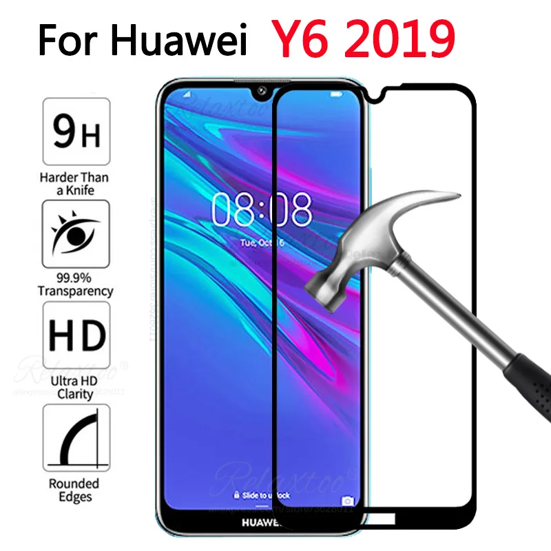 Полное покрытие закаленное безопасное стекло для huawei Y6 prime протектор экрана на hauwei huawey y 6 Y6 prime защитная пленка 9h