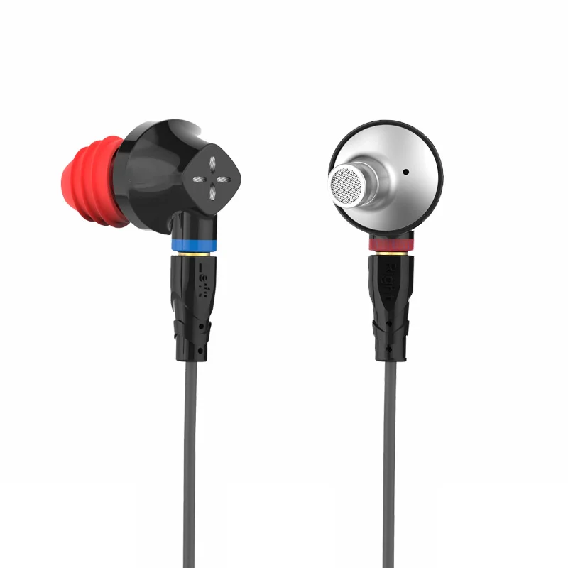 AK SENFER DT6 1BA+1DD Hybrid In Ear Earphone HIFI DJ Running Sports Earplug Earbuds Headplug With Mic Detachable MMCX Cable PT25