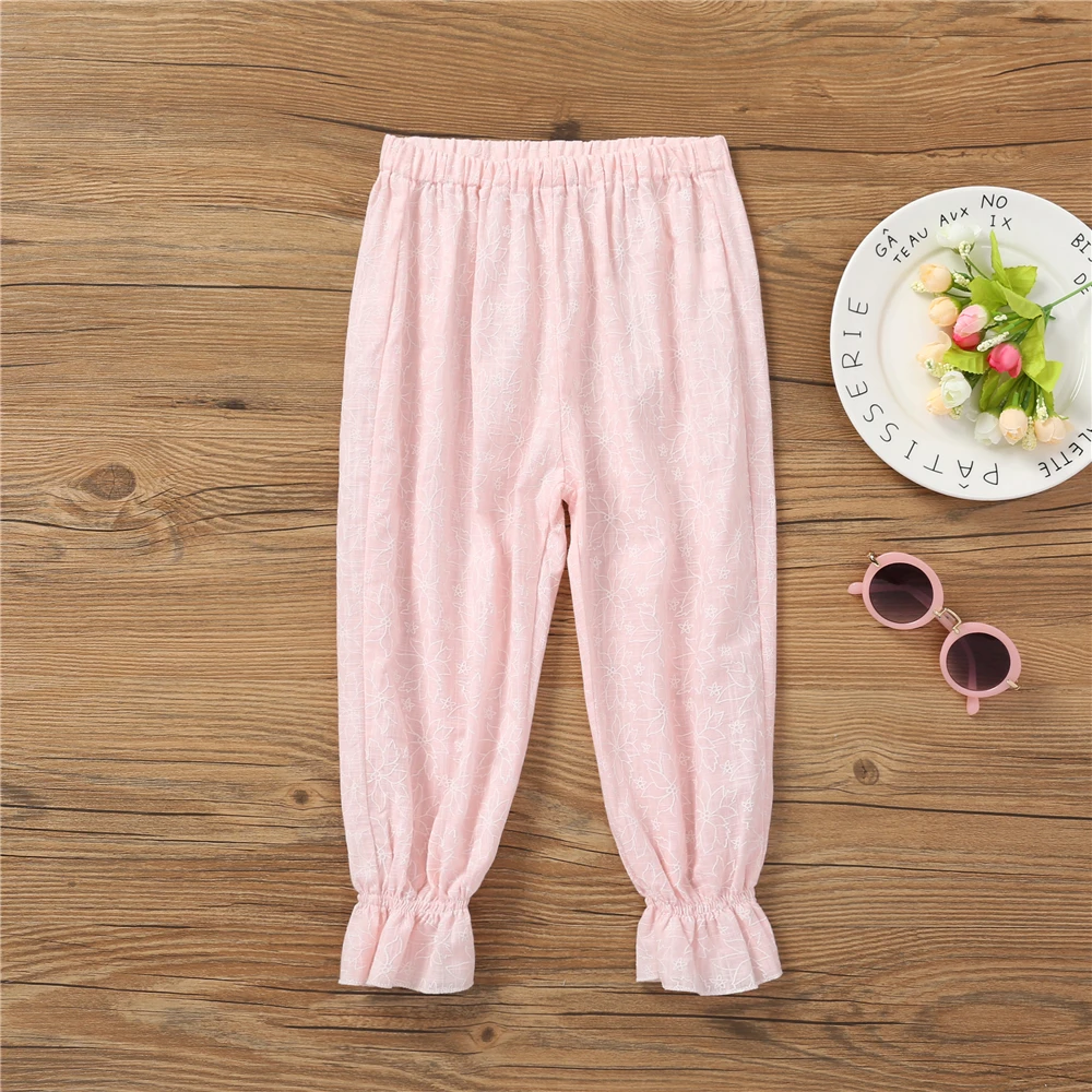 2 7Y Children Girl Long Pants Summer Toddler Girls Clothing Set Cute