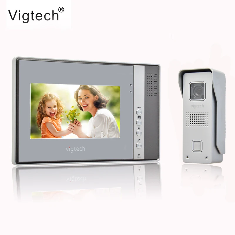 Vigtech 7 дюймов LCD цветной видео телефон двери устройство Домашняя Система домофона