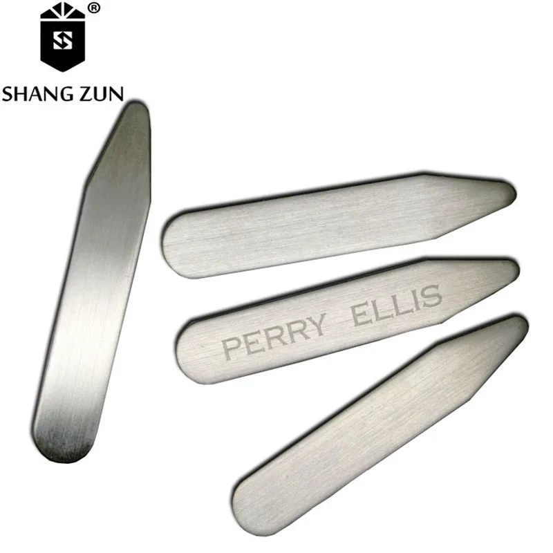 Шан Зун 4 шт. поверхностно Рисование воротник из нержавеющей стали кости смешанные в 2 размера без логотипа или изображения