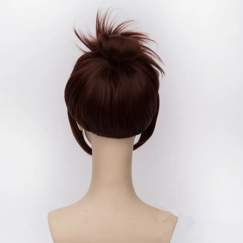 Free shipping Hot Game OW Mei Cosplay Wig Halloween Party Stage Play Red Brown Hair for women