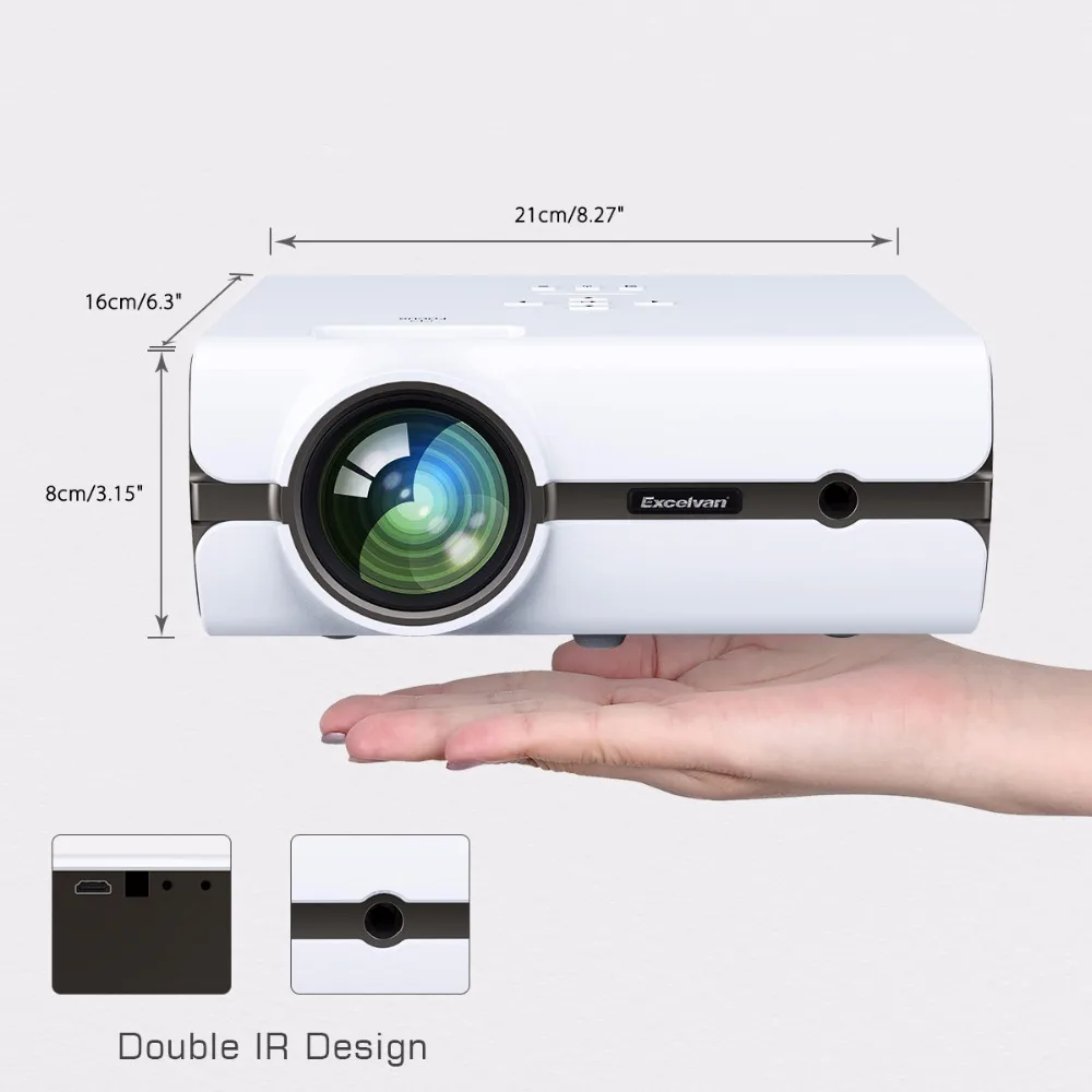 

Excelvan BL45 2000Lumen LCD Projector Home Cinema 1080P LED TV Proyector Multimedia Projector Low Noise LED Proyector In Full HD