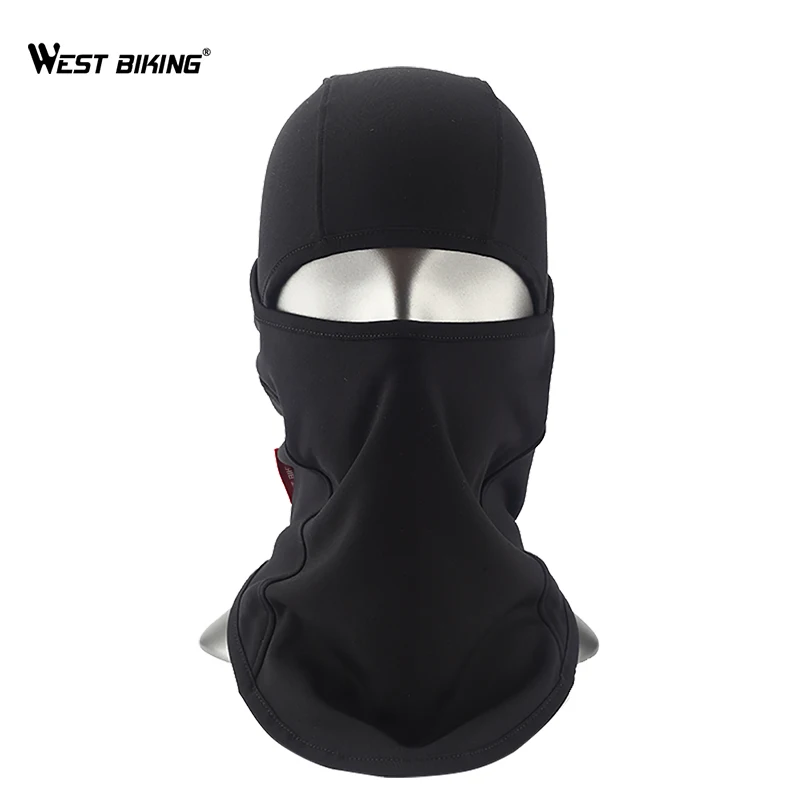

WEST BIKING Thermal Fleece Waterproof Face Mask Outdoor Cycling Skiing Neck Protecting Mask Balaclava Ultra Thin Full Face Mask