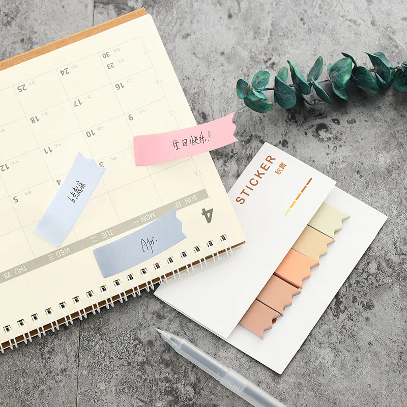 Цветная Гостевая книга градиентный цвет Блокнот N Times Sticky Notes Escolar Papelaria наклейка