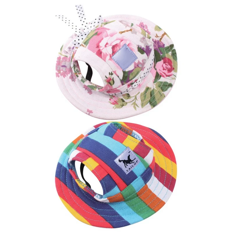 Cane bello Maglia Del Cappello Del Sole Traspirante Visiere del Cucciolo del Gatto Berretto Da Baseball Accessori di Alta Qualità di Colore Rosa Del Fiore di Disegno Della Banda Del Cappello Della Principessa