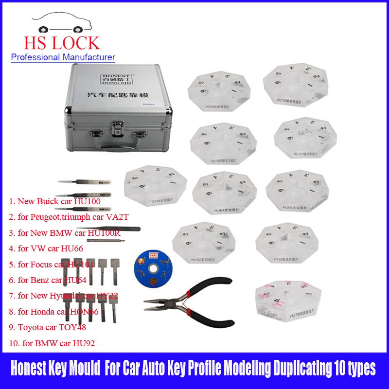 10 Types Locksmith Honest Key Mould For Car Auto Key
