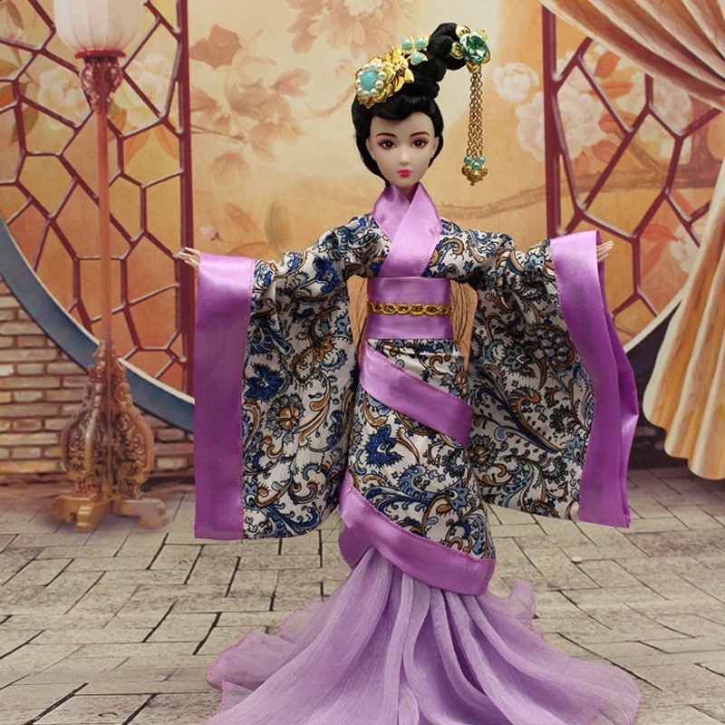 Одежда HanFu ручной работы китайский костюм кукольная одежда для 29 см Bjd 1/6 кукла или