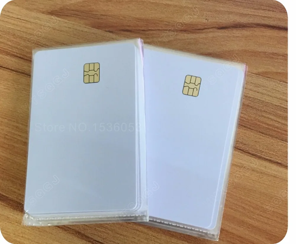 

High Quality 10pcs Empty White IC Card / SLE 4442 Chip Card Contact Smart IC Card free shipping