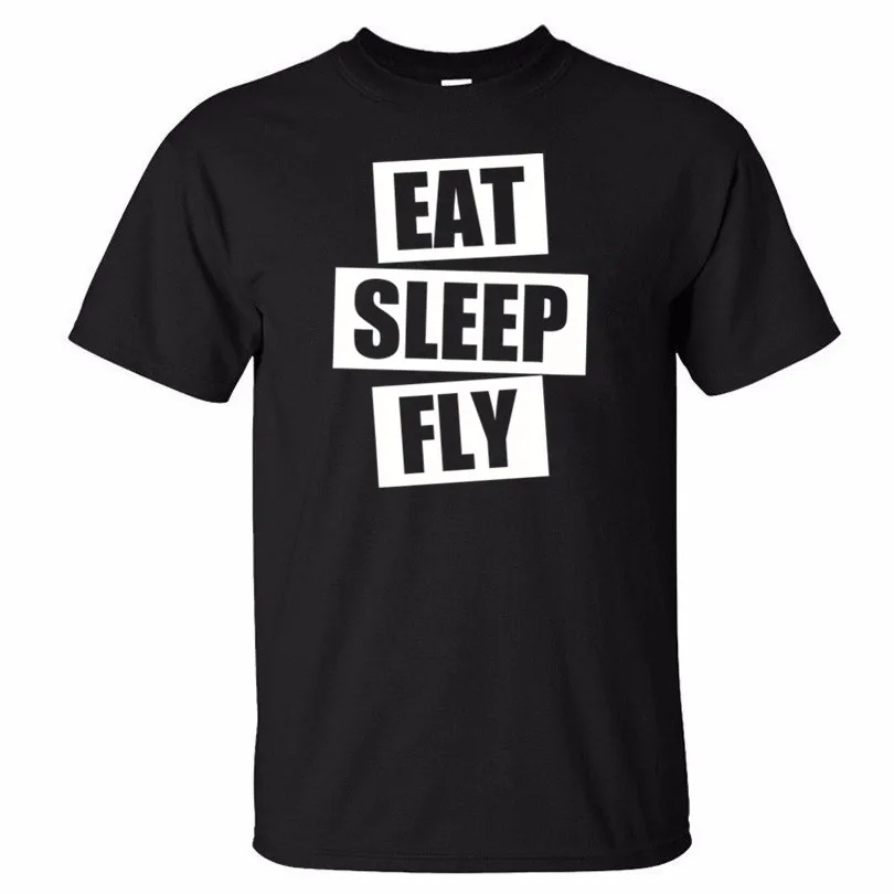 

Cheap Price 100% Cotton Tee Shirts Crew Neck New Style Eat Sleep Fly Short Sleeve Tee Shirt For Men
