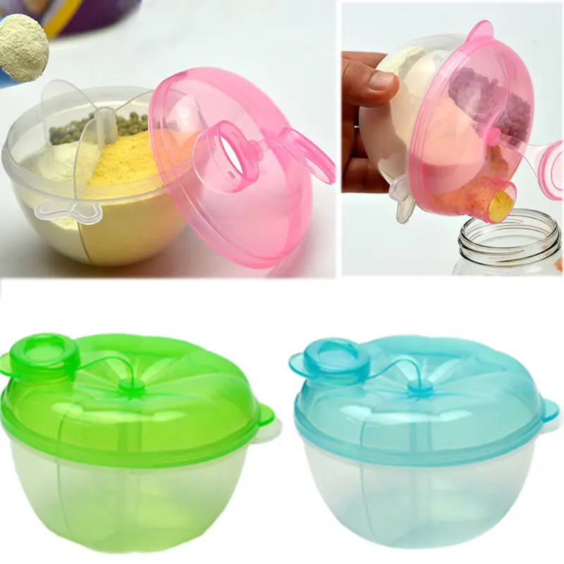 Portable Baby Toddler Milk Powder Formula Container Case Food Storage Feeding Box 3 Lattice Convenient