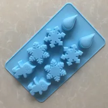 1 шт. Силиконовые 8 отверстий рождественские Снеговики капли воды снеговик форма для торта из мастики инструменты для помадки