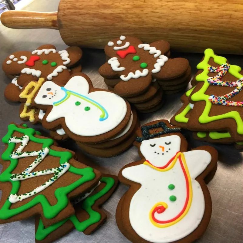 KENIAO набор резцов для печенья с рождественской елкой и снеговиком-2 шт.-рождественское печенье и ножи для мастики-нержавеющая сталь