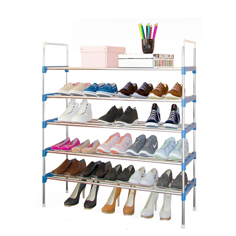 Сборка экономичная Современная Тканевая обувь для шкафа простая многослойная обувная полка для спальни домашняя обувь полка для хранения