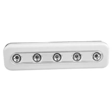 Push Touch Wall Light LED Night Light 5LED Home Lighting Self-Stick Closet Lamp Wall Light Battery Power Kitchen Cabinets