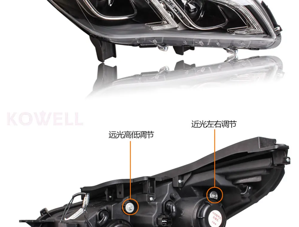 KOWELL автомобильный Стайлинг для Sonata 9 светодиодный головной светильник s Angel eye светодиодный DRL передний светильник Биксеноновая линза ксеноновая HID комплект