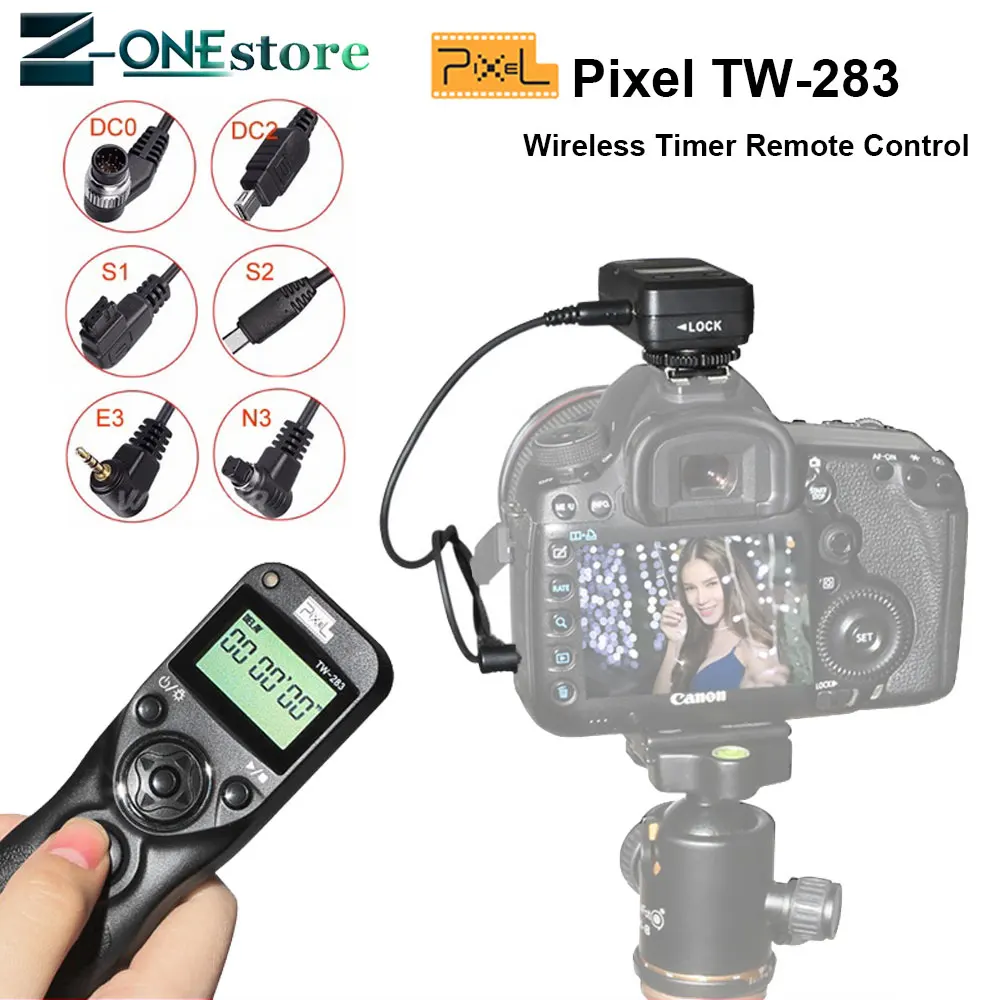 Pixel TW-283 Shutter Release Wireless Timer Remote Control For Canon Sony Samsung Nikon d7500 d7200 d5600 d5300 Camera | Электроника