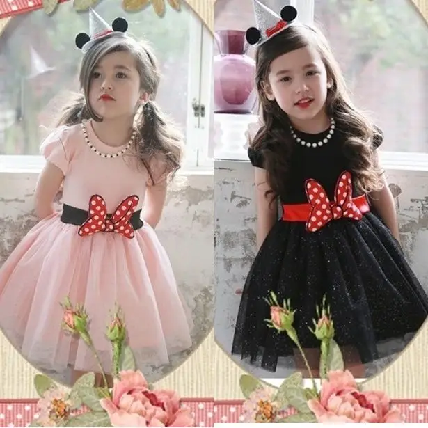 Vestido Minnie Baby Rosa