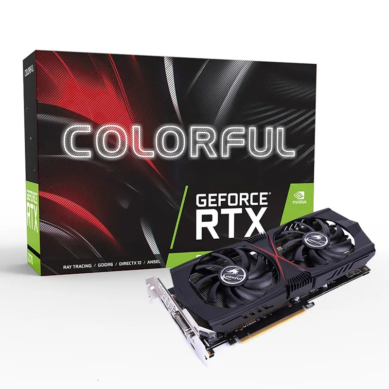 Красочные GeForce RTX 2070 Gaming GT 8 Гб GDDR6 TU106 чип 2304 CUDA игровой Видео Графика карты 1620 МГц Boost часы 256bit Nvidia