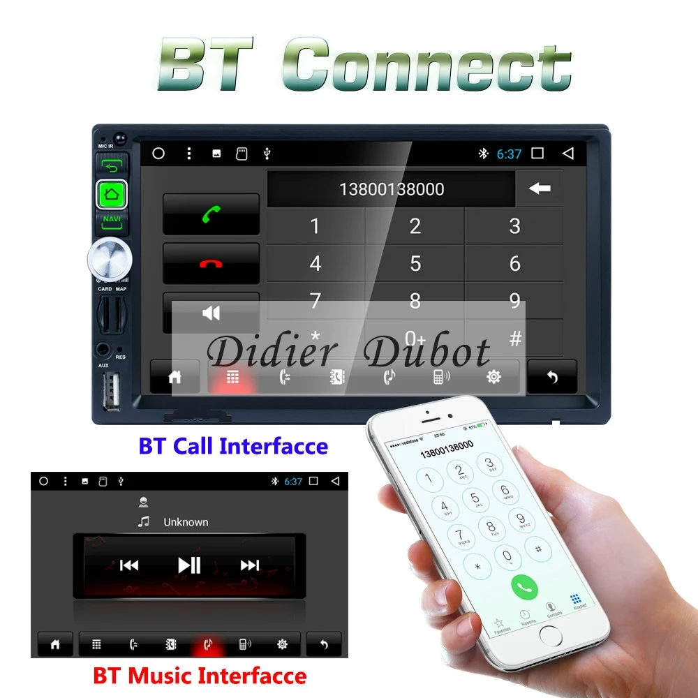 Discount Android 7.1.1 Car Stereo Audio Double Din, 6.2 Inch Digital LCD Monitor, Touchscreen, Wifi /CD/MP3/USB/SD AM/FM,Mirro link ,RDS 8