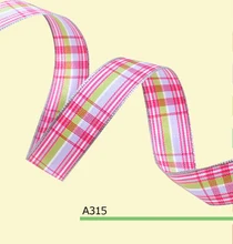 100yards/roll 1 Inch(25mm) Hot Sale Tartan Plaid Ribbon For Gift Wrapping